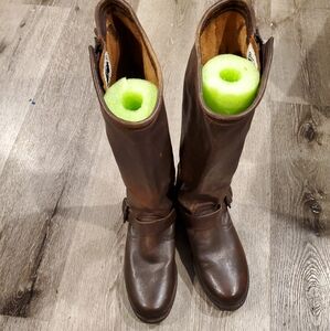 Frye Dark Brown Leather Boots,  Size 8